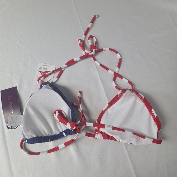 Lascana Red and Blue Star Bikini Top Size 34 A/B - Picture 4 of 4
